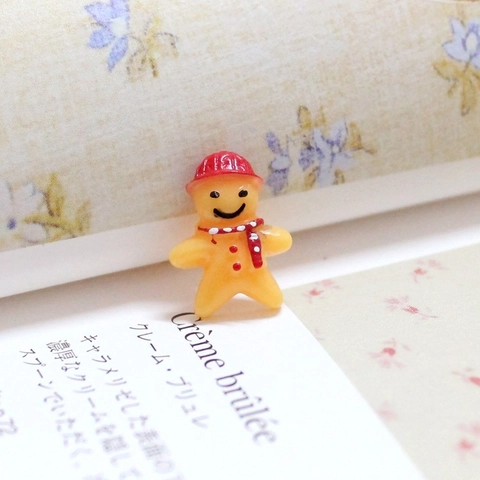 Hombre De Jengibre Dijes De Resina Navidad Material DIY Para Pinzas De Pelo Decoración De Fundas De Móvil Scrapbooking Manualidades