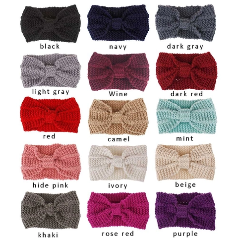Knitted Headband Ear Warmer Twisted Knot Wide Chunky Yarn Hair Band Winter Outdoor Accessories For Women