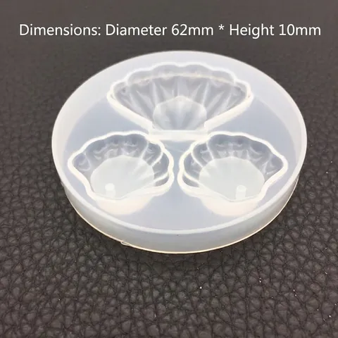 Moule En Silicone Coquillage Multiples Cavités Haute Brillance Pour Création De Bijoux En Résine Pendentifs Artisanat Thème Marin Blanc