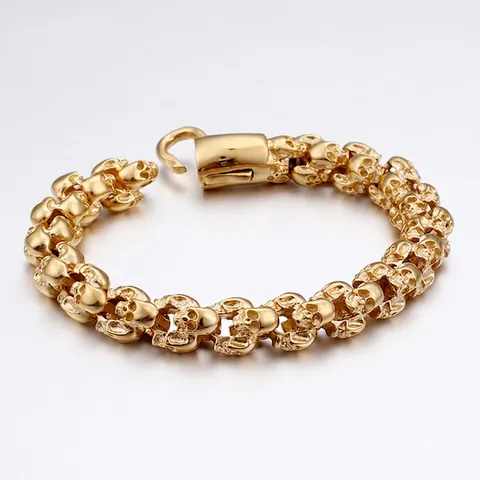Collar Y Pulsera Con Cadena De Calavera De Acero Inoxidable 316L Joyería Retro Gótica Punk Hip Hop Para Hombres