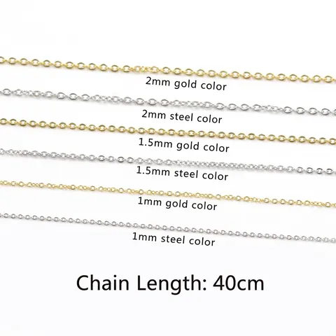 Square Cable Link Chain Necklace 304 Stainless Steel 18K Gold Plated Minimalist Unisex Jewelry Findings