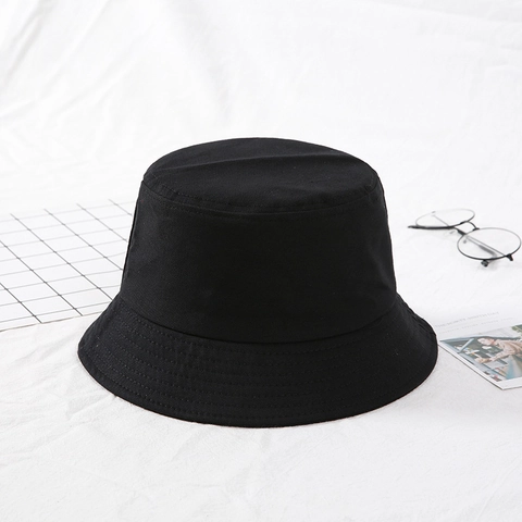 Bob Unisexe Coton Toile Couleur Unie Protection Solaire Extérieur Décontracté Style Japonais Pliable Chapeau Pêcheur