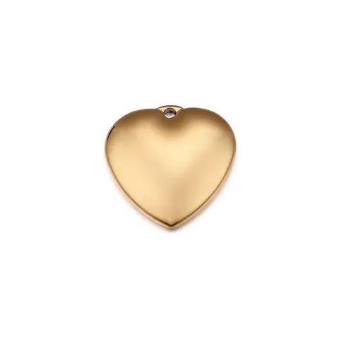 Pendente A Cuore Lucido In Acciaio Inossidabile Ciondolo In Metallo Liscio Per Creazione Di Gioielli DIY Accessorio Di Moda Minimalista