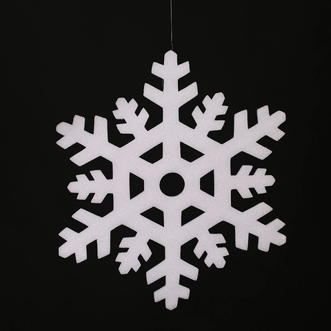 Adornos De Copos De Nieve Blancos Con Purpurina Para Árbol De Navidad Decoraciones Colgantes Fiesta Escaparate