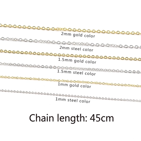 Minimalistische Edelstahl Kreuzkette Vakuum Achtzehn K Vergoldet Nicht Verblassend DIY Schmuck Zubehör Rolo Link
