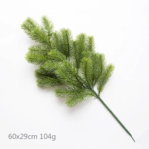 Artificial Pine Branches Christmas Decoration Leaves Realistic Plastic Needles DIY Holiday Floral Home Wedding Party Decor