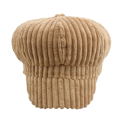 Gorra Newsboy Retro De Pana Sombrero Octogonal Para Mujer Otoño Invierno Cálido Rayado Vintage Estilo Británico