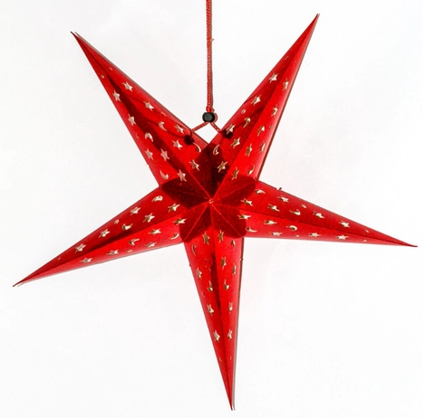 Lanterne Di Carta A Stella Appese Olegrafiche Laser 3D Pieghevoli Decorazioni Intagliate Per Natale Festa Casa
