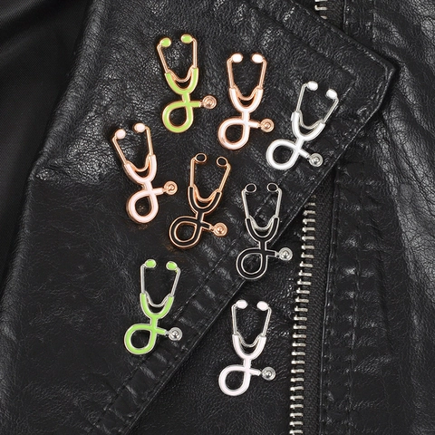 Stethoskop Emaille Pin Krankenschwester Tag Geschenk Legierung Cartoon Medizinische Brosche Abzeichen Für Ärzte Studenten