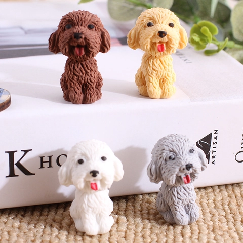 Hunde Radiergummi 3D Welpe Tier Geformt Gummi Kreative Schreibwaren Niedliche Cartoon Schüler Preise Schulbedarf Für Kinder