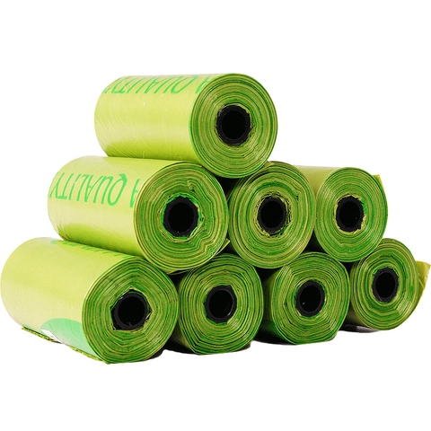 Biodegradable Pet Waste Bags HDPE Thick Leakproof Lavender Scented Dog Poop Bags Rolls For Outdoor Travel Clean Up
