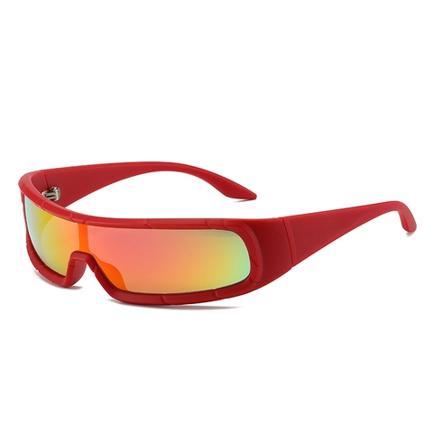 Gafas De Sol Deportivas Protección UV400 Envolventes Montura PC Pantalla Exterior Ciclismo Conducción Futuristas Unisex