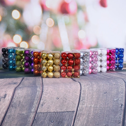 Kerstballen Plastic Glanzend Mat Glitter Geribbeld Decoratief Hangend Boom Kerstversiering Feestelijk Decor