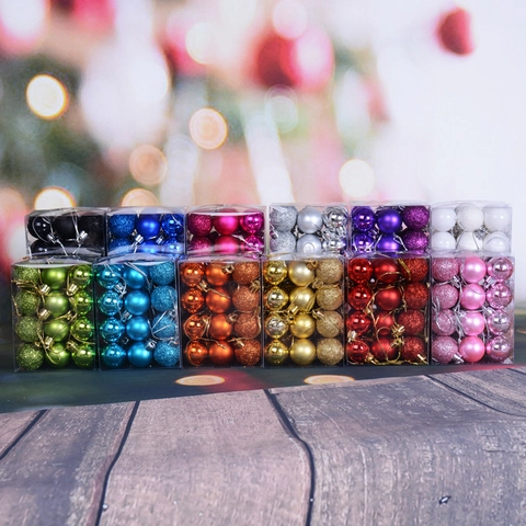 Kerstballen Plastic Glanzend Mat Glitter Geribbeld Decoratief Hangend Boom Kerstversiering Feestelijk Decor