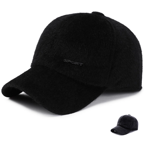 Cappello Da Baseball Invernale Da Uomo In Pelliccia Sintetica Caldo Paraorecchie Sport Lettera Regolabile