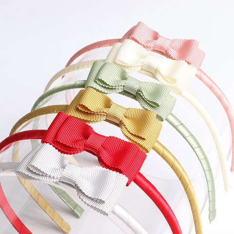 Diadema Dulce Con Lazo De Cinta De Falla Forrada En Satén Para Niñas Pequeñas Accesorios Elegantes Para El Cabello De Fiesta