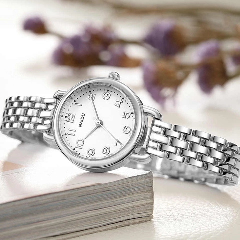 Elegante Damen Quarz Armbanduhr Mit Legierungskette Kleines Rundes Zifferblatt Mode Minimalistisch Analog Armbanduhr