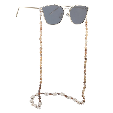 Natural Shell Handmade Woven Glasses Chain Non-slip Eyewear Lanyard Holder For Sunglasses Bohemian Beach Conch Decorative