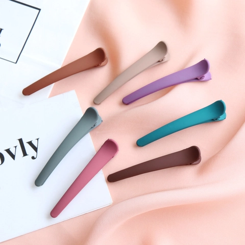 Fermagli Per Capelli Opachi Morandi Colorato Acrilico Clip A Becco D'anatra Forcine Minimaliste Barrettes Per Donne Ragazze