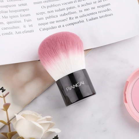 Portable Retractable Makeup Brush Aluminum Synthetic Fiber Powder Blush Brush Travel Kabuki Foundation Brush Cosmetic Tool