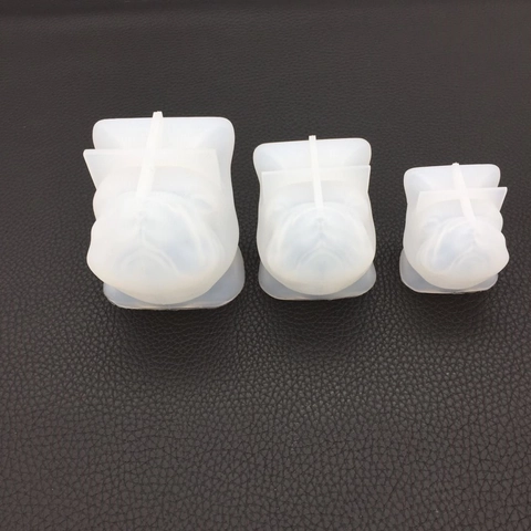 Französische Bulldogge Kopf Silikonform 3D Spiegeloberfläche Für DIY Harzguss Kerzen Seifen Aromatherapie Gips