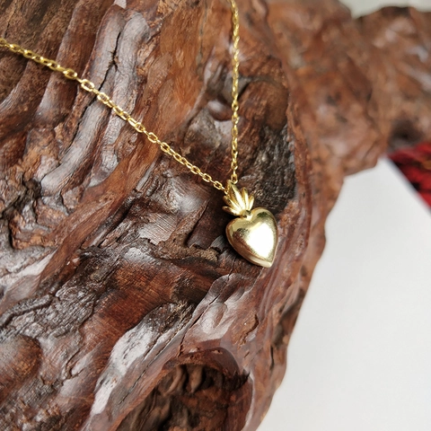 925 Sterling Silber Herz Anhänger Halskette Vergoldet Minimalistisch Elegant Koreanischer Stil Schmuck Für Damen