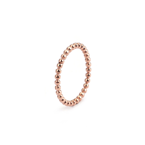 Edelstahl Rundperlen Ring Für Damen Minimalistisch Stapelbar 18K Vergoldet Gold Roségold Silber Farben Band Schmuck