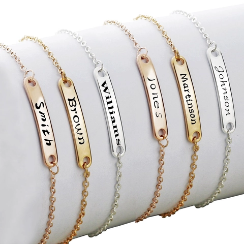 Poliertes Bar Armband Edelstahl Minimalistisch Verstellbare Kette Für Damen Eleganter Modeschmuck
