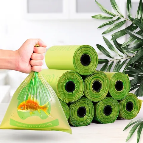 Biodegradable Pet Waste Bags HDPE Thick Leakproof Lavender Scented Dog Poop Bags Rolls For Outdoor Travel Clean Up