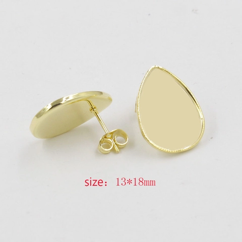 Base De Pendientes De Gota De Acero Inoxidable Para Creación De Joyas DIY