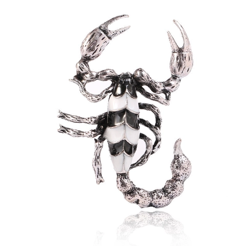 Skorpion Brosche Pin Legierung Emaille Tropföl Vintage Punk Halloween Tier Design Schmuck Für Damen Herren
