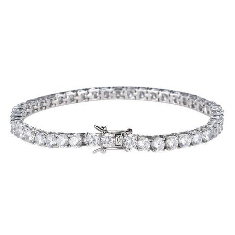 Hip Hop Tennis Bracelet Necklace Copper Zirconia Full Pave Rhinestone Jewelry For Men Women Light Luxury Iced Out Chain Fashion Gift