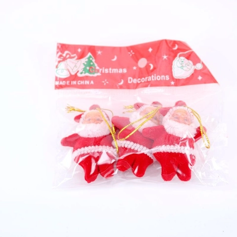 Santa Claus Hängende Ornamente Beflockung Kunststoff Für Weihnachtsbaum Dekoration Klassisch Rot Weiß Bunt Glitzer Feiertagsdekor