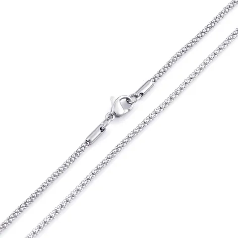 Minimalista Acciaio Inossidabile Catena Popcorn Collana Per Uomo Donna DIY Gioielli Fare Accessori Con Chiusura a Moschettone
