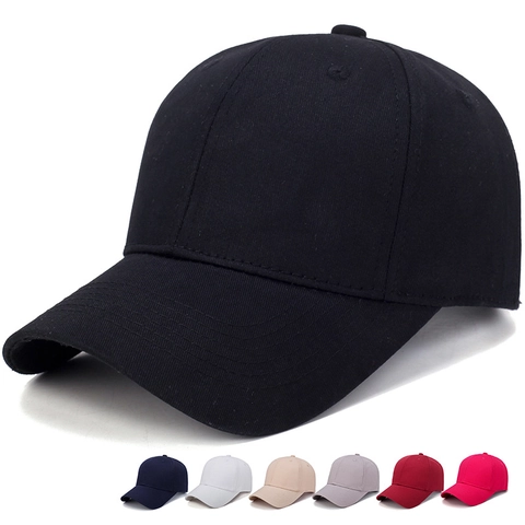 Classic Solid Color Cotton Baseball Cap For Men Women Adjustable Metal Buckle Sun Protection Outdoor Sport Casual Hat