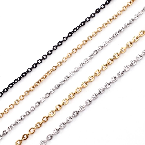 Collar De Cadena En O Minimalista Acero Inoxidable 316L Chapado En Oro De 18K Joyas Hipoalergénicas Para Hombres Mujeres