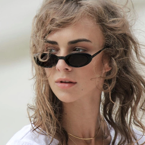 Occhiali Da Sole Ovali Retrò Montatura PC Lenti AC Protezione UV400 Visione HD Moda Y2K Street Style Per Donna