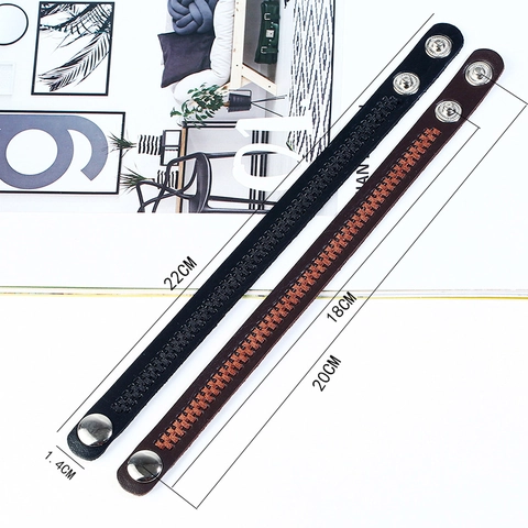 Bracciale In Pelle PU Punk Per Uomo Donna Ricamo Motivo Cerniera Polsino Casual Vintage Con Bottone A Pressione In Ferro