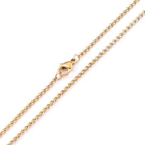 Collana A Catena In Acciaio Inossidabile Maglia Rolo O-Chain Con Chiusura A Moschettone Gioielli Minimalisti Uomo Donna