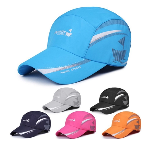 Quick Dry Baseball Cap Breathable Waterproof Sun Protection Outdoor Sports Hat Reflective Adjustable For Men Women