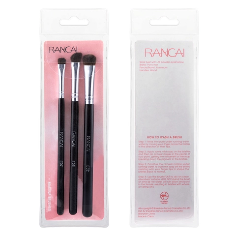 Professional Eyeshadow Brushes With Pony Hair And Wood Handle Portable Eye Makeup Tools For Blending Shading Smudging