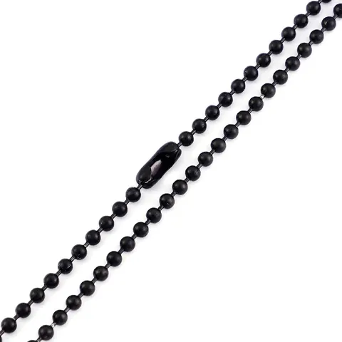 Collar De Cadena De Bolas De Acero Inoxidable Cadena De Cuentas Pulidas Joyería Minimalista Para Hombres Mujeres