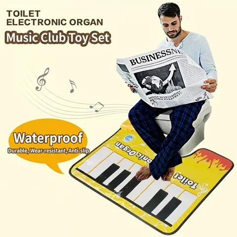 Toilet Piano Mat Electronic Organ Musical Rug Bathroom Potty Time Fun Novelty Creative Gift For Family Adults Kids
