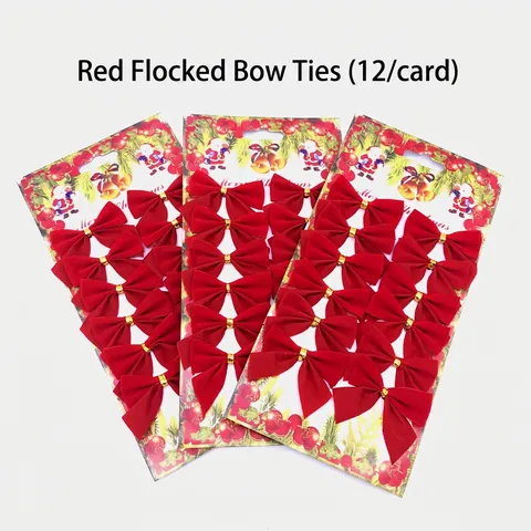 Fiocchi Decorativi Natalizi Mini Ornamenti Floccati Metallici Per Albero Confezione Regalo Accessori Per Feste