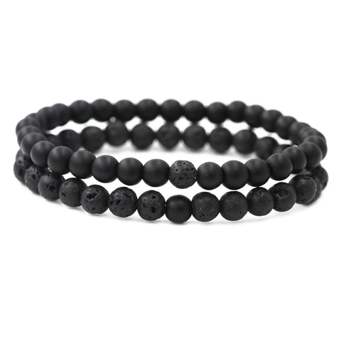Bracelet En Perles De Pierre Naturelle Énergie Guérison Couple Distance Minimalisme Agate Pierre De Lave Oeil De Tigre