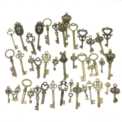 Dijes De Llaves Vintage Estilo Antiguo Colgantes De Aleación Metal Para Joyería DIY Steampunk Retro Accesorios Manualidades