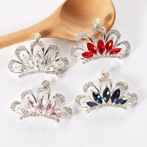 Crown Charms Alloy Rhinestone Crystal Flatback DIY Phone Case Jewelry Making Supplies Shiny Elegant Decoration