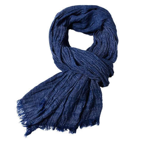 Bufanda De Invierno Para Hombre Viscosa Suave Cálida Chal Grande Con Flecos Teñido Jacquard Color Sólido Patrón Geométrico