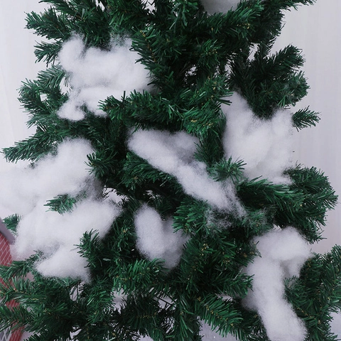 Nieve Artificial Algodón De Nieve Blanca Fibra Sintética Para Decoración Árbol De Navidad Escena De Vacaciones Manualidades DIY