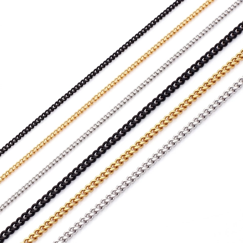 Collana A Catena Gourmette In Acciaio Inossidabile Per Uomo E Donna Gioielli Minimalisti In Acciaio Al Titanio Chiusura A Moschettone